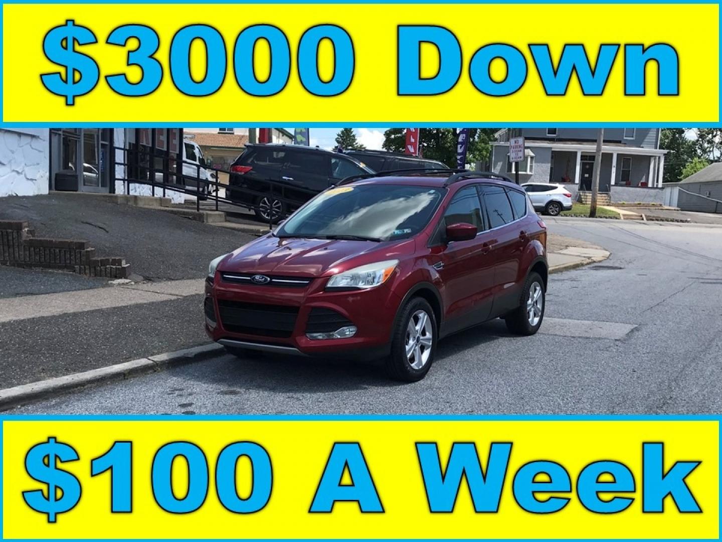 2013 Red /Gray Ford Escape SE (1FMCU9GX8DU) with an 1.6 V4 engine, Automatic transmission, located at 577 Chester Pike, Prospect Park, PA, 19076, (610) 237-1015, 39.886154, -75.302338 - Photo#0